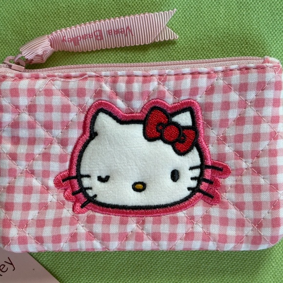 VERA BRADLEY HELLO KITTY ZIP ID CASE:NWT HELLO KITTY GINGHAM - Picture 4 of 13